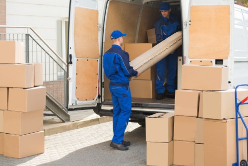 Moving truck service preparing for a local relocation in Stjohnswood
