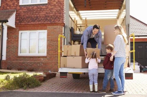 Low-carbon van used for eco-friendly removals in St Johns Wood