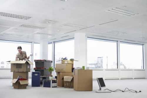 Careful loading of boxes and furniture by a local removals company