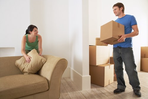 Packing and loading services for removals in Stjohnswood with boxes and furniture